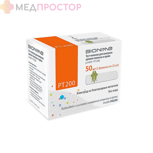 Тест-полоски Bionime Prolife PT200, 50 шт